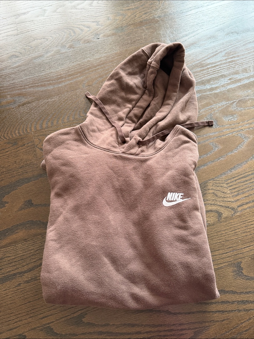 Nike Brown Hoodie with White Swoosh